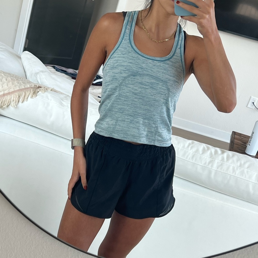 Lululemon Light Blue Cropped Swiftly Tech Tank